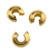 Wireklemme skjuler. Forgyldt. 5 mm. 20 stk.